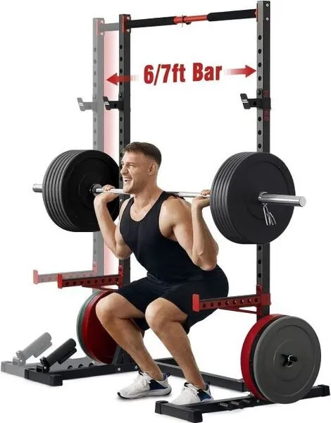 GF Adjustable Multi-Functional Squat Rack with Pull-Up Bar